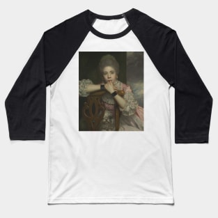 Mrs. Abington as Miss Prue in "Love for Love" by William Congreve by Joshua Reynolds Baseball T-Shirt